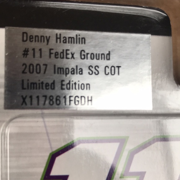 Denny Hamlin #11 FedEx 2007 Impala SS COT Limited Edition X117861FGDH (SKU 247) - Picture 5 of 7